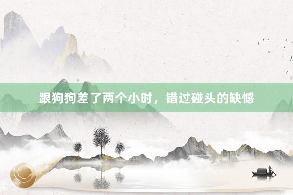 跟狗狗差了两个小时，错过碰头的缺憾